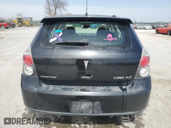2010 Pontiac Vibe GT with VIN 5Y2SR6E00AZ400762, listed as a Copart auction lot 49232145 with 180,954 mi miles and Salvage Title. Bid and sale history available at carsss.com. Image 6.