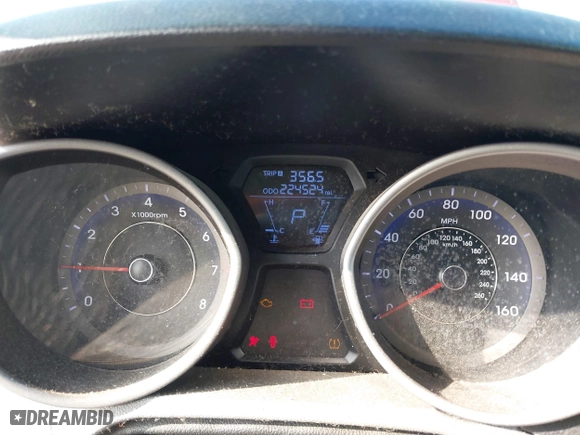 2011 Hyundai Elantra Ltd with VIN KMHDH4AE2BU081392, listed as a IAAI auction lot 41852296 with 224,524 mi miles. Bid and sale history available at carsss.com. Image 7.