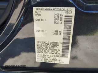2019 Nissan Altima SL with VIN 1N4BL4EV1KC179605, listed as a IAAI auction lot 41863484 with 95,840 mi miles and . Bid and sale history available at DreamBid. Image 9.
