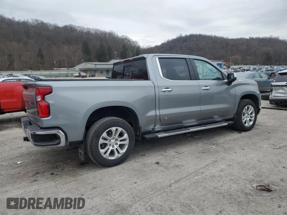 2023 Chevrolet Silverado 1500 LTZ with VIN 1GCUDGED0PZ245770, listed as a Copart auction lot 83079644 with 20,540 mi miles and Salvage Title. Bid and sale history available at carsss.com. Image 3.