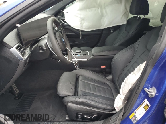 2024 BMW i4 M50 z VIN WBY33AW00RFS45178, wystawiony jako Copart lot #46379085 z przebiegiem Nie podano mil oraz Nie do naprawy • Non repairable. Historia ofert i sprzedaży dostępna na DreamBid. Obrazek 7.