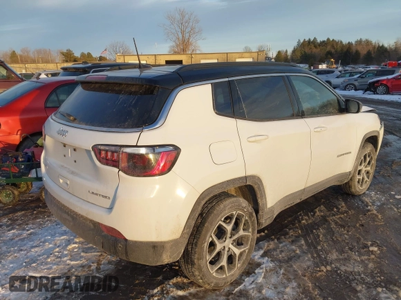 2024 Jeep Compass Limited with VIN 3C4NJDCN4RT155183, listed as a IAAI auction lot 41423240 with 6,287 mi miles and . Bid and sale history available at carsss.com. Image 4.