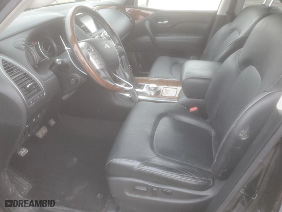 2019 Infiniti QX80 LUXE with VIN JN8AZ2NE8K9235906, listed as a Copart auction lot 87413394 with 0 miles and Salvage Title. Bid and sale history available at carsss.com. Image 7.