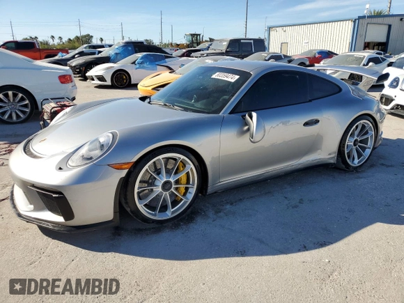 2018 Porsche 911 GT3 with VIN WP0AC2A92JS174646, listed as a Copart auction lot 80359474 with Not Provided miles and Non Repairable. Bid and sale history available at DreamBid. Image 1.