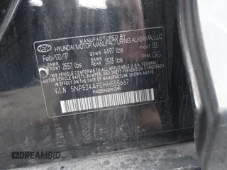 2017 Hyundai Sonata SE with VIN 5NPE24AF0HH555667, listed as a IAAI auction lot 41864287 with 96,380 mi miles and . Bid and sale history available at DreamBid. Image 9.