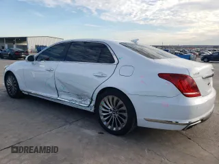 2019 Genesis G90 3.3T Premium with VIN KMHG34JA1KU050157, listed as a Copart auction lot 87208564 with 75,972 mi miles and Salvage Title. Bid and sale history available at carsss.com. Image 2.
