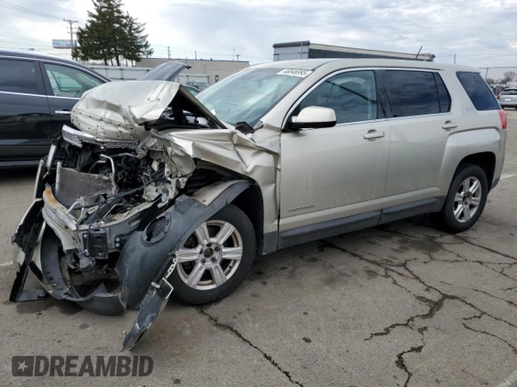 2014 GMC Terrain SLE with VIN 2GKALMEK6E6142952, listed as a Copart auction lot 46846995 with 103,716 mi miles and Salvage Title. Bid and sale history available at carsss.com. Image 1.