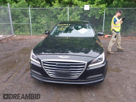 2017 Genesis G80 3.8L with VIN KMHGN4JE0HU171817, listed as a IAAI auction lot 42247623 with 93,048 mi miles and . Bid and sale history available at DreamBid. Image 13.