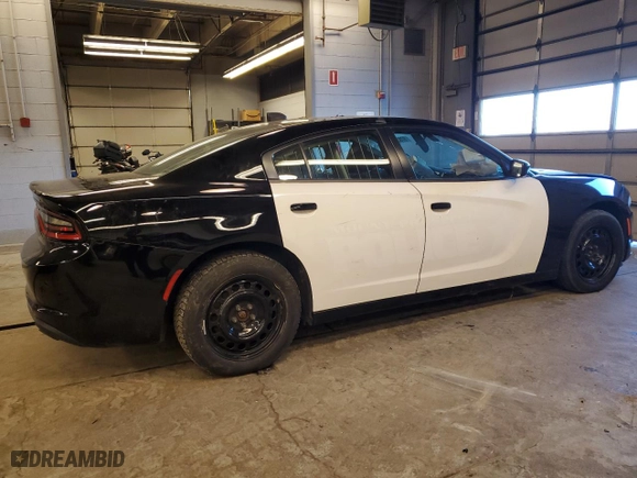 2020 Dodge Charger Police with VIN 2C3CDXKT2LH235215, listed as a Copart auction lot 87822215 with 0 mi miles and Salvage Title. Bid and sale history available at carsss.com. Image 3.
