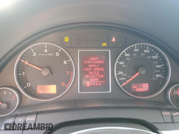 2007 Audi A4 2.0T with VIN WAUAF78EX7A038493, listed as a Copart auction lot 87763525 with 165,071 mi miles and Salvage Title. Bid and sale history available at carsss.com. Image 9.