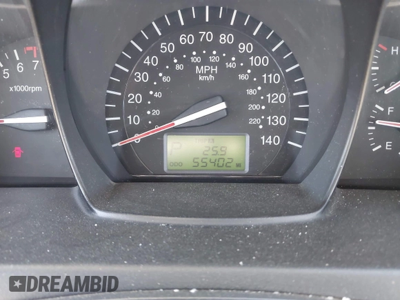 2008 Kia Spectra EX with VIN KNAFE122185575459, listed as a IAAI auction lot 42137257 with 55,402 mi miles and . Bid and sale history available at DreamBid. Image 7.