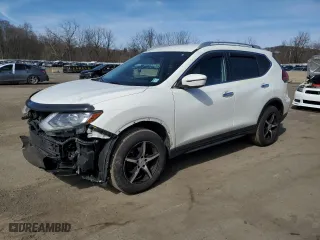 2017 Nissan Rogue SL with VIN JN8AT2MV7HW004637, listed as a Copart auction lot 48753385 with 120,368 mi miles and Salvage Title. Bid and sale history available at carsss.com. Image 1.