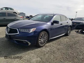 2018 Acura TLX Advance with VIN 19UUB2F7XJA003867, listed as a Copart auction lot 44318595 with 126,237 mi miles and Salvage Title. Bid and sale history available at DreamBid. Image 1.
