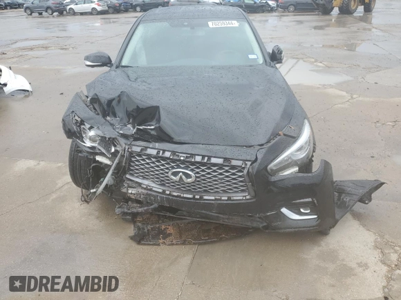 2020 Infiniti Q50 Luxe with VIN JN1EV7AR0LM253719, listed as a Copart auction lot 70259344 with 50,958 mi miles and Salvage title. Bid and sale history available at DreamBid. Image 5.