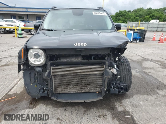 2017 Jeep Renegade Altitude with VIN ZACCJABB4HPG38515, listed as a Copart auction lot 58503415 with 104,040 mi miles and Salvage title. Bid and sale history available at DreamBid. Image 5.