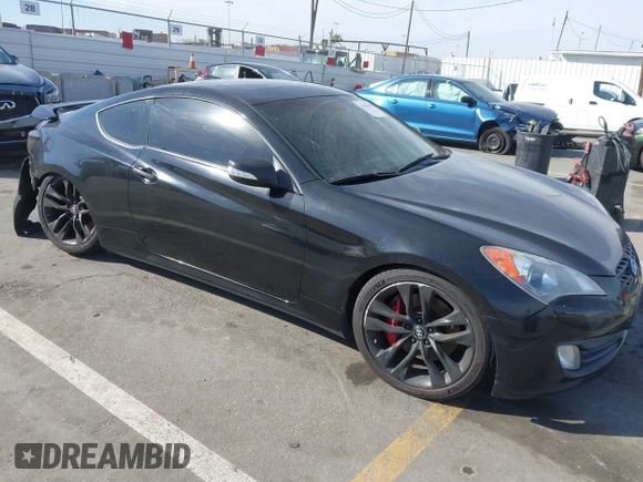 2012 Hyundai Genesis Coupe Grand Touring with VIN KMHHU6KH8CU068486, listed as a IAAI auction lot 41686499 with 104,579 mi miles and . Bid and sale history available at DreamBid. Image 1.