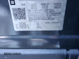 2019 Chevrolet Equinox LT with VIN 2GNAXVEX9K6130153, listed as a Copart auction lot 89354165 with 112,705 mi miles and Salvage Title. Bid and sale history available at carsss.com. Image 14.