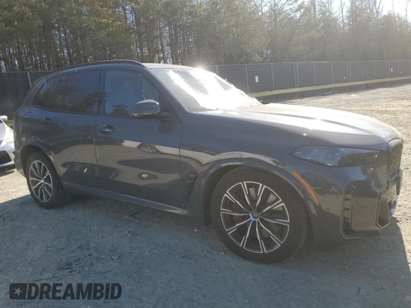 2024 BMW X5 xDrive50e with VIN 5UX43EU09R9U85438, listed as a Copart auction lot 46055885 with 7,742 mi miles and Salvage Title. Bid and sale history available at carsss.com. Image 4.