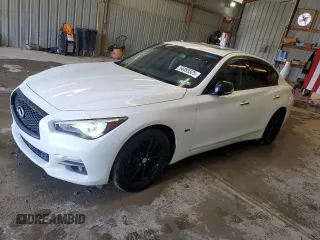 2017 Infiniti Q50 Premium with VIN JN1EV7AR9HM840279, listed as a Copart auction lot 54495525 with 93,285 mi miles and Salvage title. Bid and sale history available at DreamBid. Image 1.