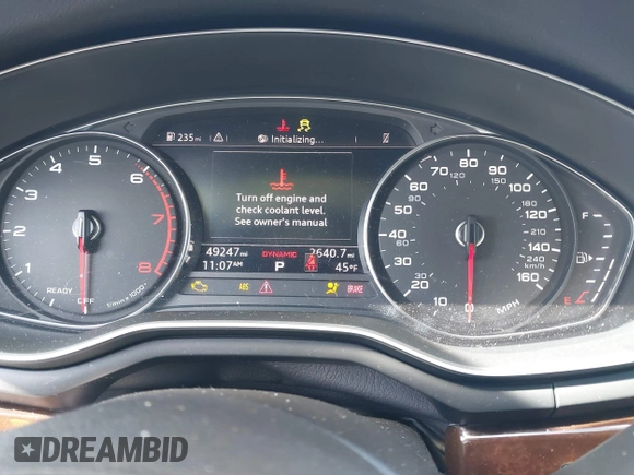 2019 Audi A4 Premium z VIN WAUDNAF47KA107169, wystawiony jako IAAI lot #41891215 z przebiegiem 49 247 mil mil oraz . Historia ofert i sprzedaży dostępna na DreamBid. Obrazek 7.