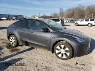 2022 Tesla Model Y Long Range with VIN 7SAYGDEE6NF331851, listed as a Copart auction lot 43600955 with 32,680 mi miles and Salvage Title. Bid and sale history available at DreamBid. Image 4.