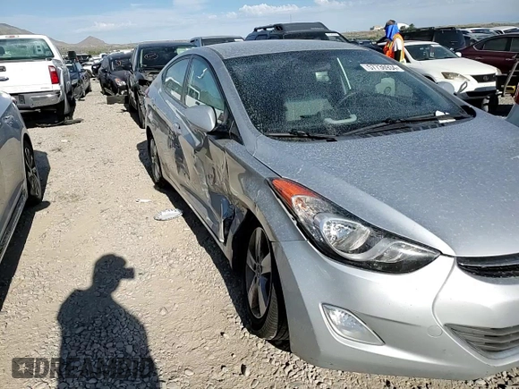 2013 Hyundai Elantra GLS with VIN 5NPDH4AE5DH327546, listed as a Copart auction lot 57736934 with 117,412 mi miles and Salvage title. Bid and sale history available at DreamBid. Image 11.