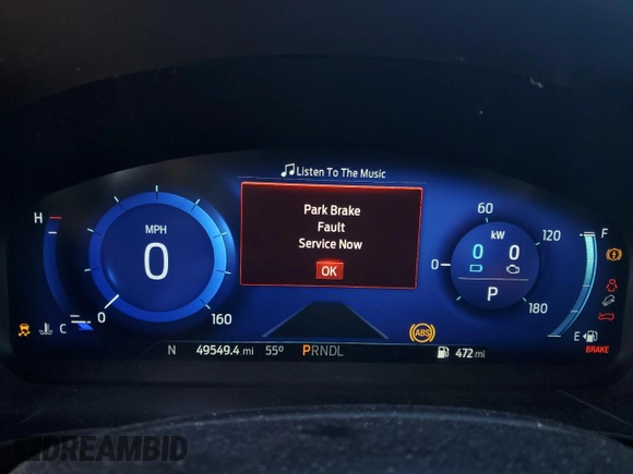 2020 Ford Escape SE Sport Hybrid with VIN 1FMCU0BZ1LUC14713, listed as a Copart auction lot 48521824 with 49,549 mi miles and Salvage Title. Bid and sale history available at carsss.com. Image 9.