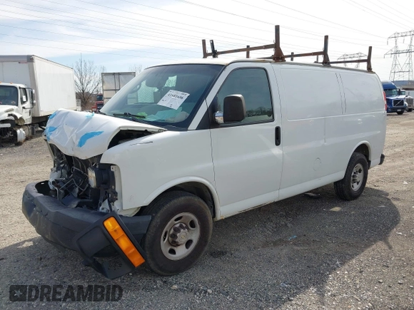 2013 Chevrolet Express Cargo with VIN 1GCWGFCA7D1123775, listed as a IAAI auction lot 41681686 with Not provided miles and . Bid and sale history available at DreamBid. Image 18.