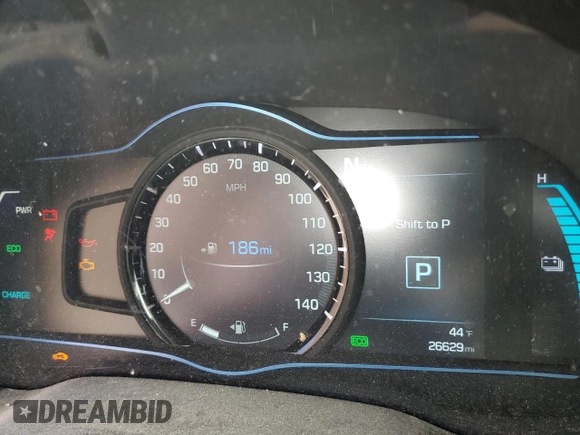 2019 Hyundai Ioniq Limited with VIN KMHC75LD7KU159934, listed as a Copart auction lot 52484375 with 26,629 mi miles and Salvage title. Bid and sale history available at DreamBid. Image 9.