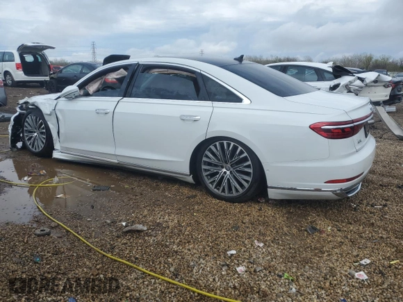 2019 Audi A8 z VIN WAU8DAF87KN018640, wystawiony jako Copart lot #54318975 z przebiegiem Nie podano mil oraz Szkoda całkowita • Salvage title. Historia ofert i sprzedaży dostępna na DreamBid. Obrazek 2.