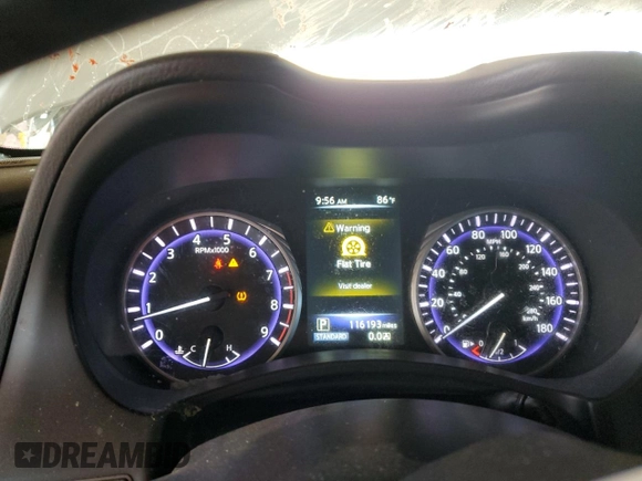 2017 Infiniti Q50 Premium with VIN JN1EV7AP3HM743044, listed as a Copart auction lot 52437985 with 116,193 mi miles and Salvage Title. Bid and sale history available at carsss.com. Image 9.