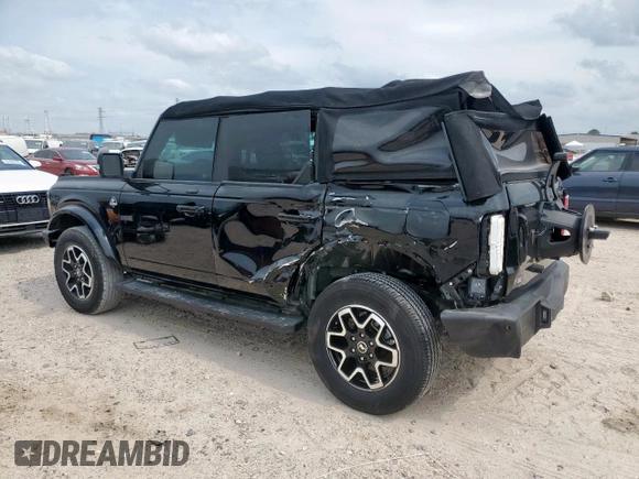 2022 Ford Bronco with VIN 1FMDE5DH1NLB77321, listed as a Copart auction lot 57834615 with 27,016 mi miles and Salvage title. Bid and sale history available at DreamBid. Image 2.