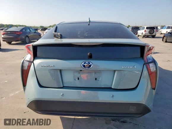 2018 Toyota Prius Two with VIN JTDKBRFU8J3058715, listed as a Copart auction lot 53636015 with 76,808 mi miles and Salvage Title. Bid and sale history available at DreamBid. Image 6.