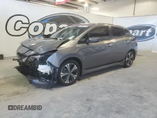 2022 Nissan LEAF SV with VIN 1N4AZ1CV8NC555264, listed as a Copart auction lot 45670885 with 27,089 mi miles and Salvage Title. Bid and sale history available at DreamBid. Image 1.