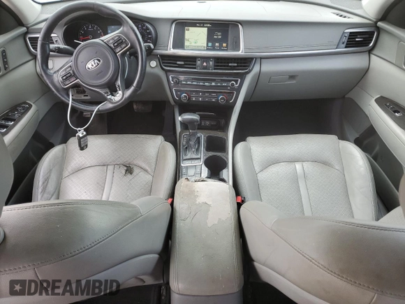 2016 Kia Optima EX with VIN 5XXGU4L34GG068925, listed as a Copart auction lot 84933684 with 108,314 mi miles and Salvage Title. Bid and sale history available at carsss.com. Image 8.