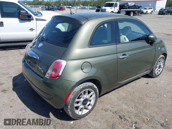 2014 FIAT 500 Pop with VIN 3C3CFFAR1ET294017, listed as a IAAI auction lot 42064496 with 1 mi miles. Bid and sale history available at carsss.com. Image 4.