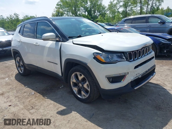 2019 Jeep Compass Limited with VIN 3C4NJCCB4KT743865, listed as a IAAI auction lot 42365744 with 65,273 mi miles and . Bid and sale history available at DreamBid. Image 1.