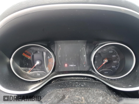 2020 Jeep Compass Latitude with VIN 3C4NJCBB3LT235180, listed as a Copart auction lot 57204295 with 74,821 mi miles and Salvage title. Bid and sale history available at DreamBid. Image 9.