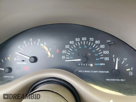 1996 Buick Regal Custom with VIN 2G4WB52K9T1483136, listed as a Copart auction lot 72785524 with 60,484 mi miles and Clean title. Bid and sale history available at DreamBid. Image 9.