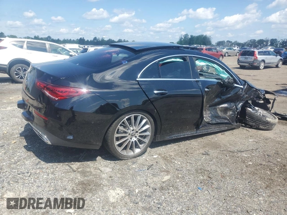 2023 Mercedes-Benz CLA 250 with VIN W1K5J4HB1PN327770, listed as a Copart auction lot 58788115 with 23,291 mi miles and Salvage title. Bid and sale history available at DreamBid. Image 3.