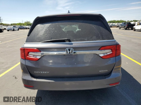 2020 Honda Odyssey Touring with VIN 5FNRL6H84LB032418, listed as a Copart auction lot 59118565 with Not provided miles and Salvage title. Bid and sale history available at DreamBid. Image 6.