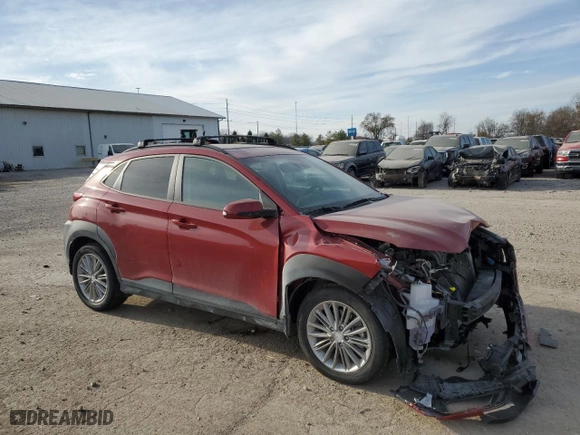 2021 Hyundai Kona SEL Plus with VIN KM8K6CAA7MU602940, listed as a Copart auction lot 82282504 with 45,316 mi miles and Salvage Title. Bid and sale history available at carsss.com. Image 4.