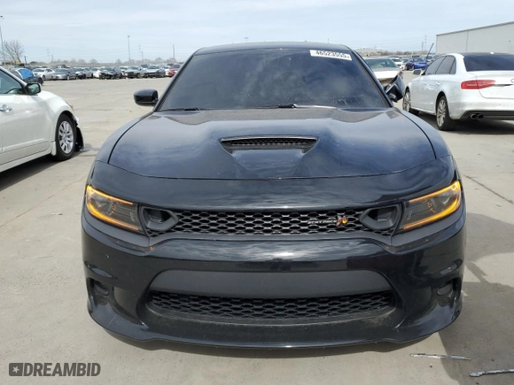 2022 Dodge Charger Scat Pack with VIN 2C3CDXGJ7NH217254, listed as a Copart auction lot 46523555 with 30,318 mi miles and Salvage Title. Bid and sale history available at carsss.com. Image 5.