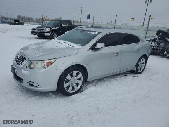 2013 Buick LaCrosse Premium 2 with VIN 1G4GH5E35DF123184, listed as a Copart auction lot 43230115 with 119,896 mi miles and Salvage Title. Bid and sale history available at carsss.com. Image 1.