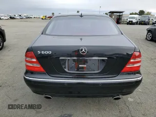 2001 Mercedes-Benz S-Class 6.0L with VIN WDBNG78J01A190075, listed as a Copart auction lot 80947634 with 94,616 mi miles and Clean Title. Bid and sale history available at carsss.com. Image 6.
