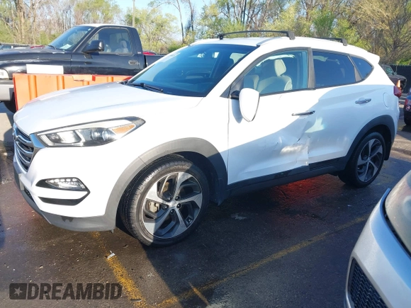2016 Hyundai Tucson Limited with VIN KM8J33A29GU051038, listed as a IAAI auction lot 41995825 with 97,775 mi miles. Bid and sale history available at carsss.com. Image 2.