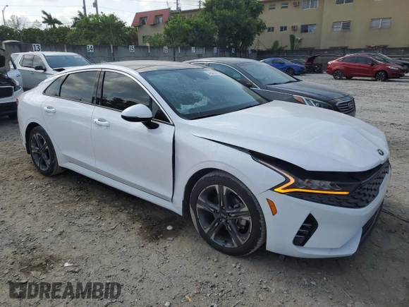 2021 Kia K5 EX with VIN 5XXG34J22MG034152, listed as a Copart auction lot 54240084 with 68,572 mi miles and Salvage Title. Bid and sale history available at carsss.com. Image 4.