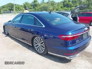 2019 Audi A8 with VIN WAU8DAF82KN017394, listed as a IAAI auction lot 42414936 with 22,482 mi miles and . Bid and sale history available at DreamBid. Image 3.