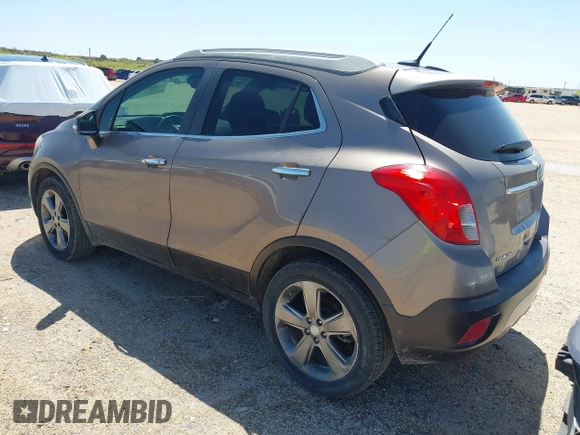 2014 Buick Encore Convenience with VIN KL4CJBSB5EB786291, listed as a IAAI auction lot 41972547 with 108,534 mi miles and . Bid and sale history available at DreamBid. Image 3.