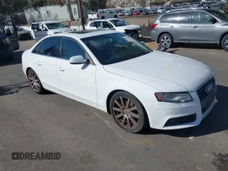 2010 Audi A4 2.0T Premium Plus with VIN WAUEFAFL7AN002177, listed as a IAAI auction lot 41808557 with 125,950 mi miles. Bid and sale history available at carsss.com. Image 1.